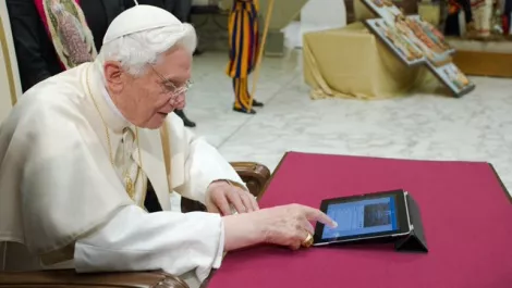 The Pope sends first tweet