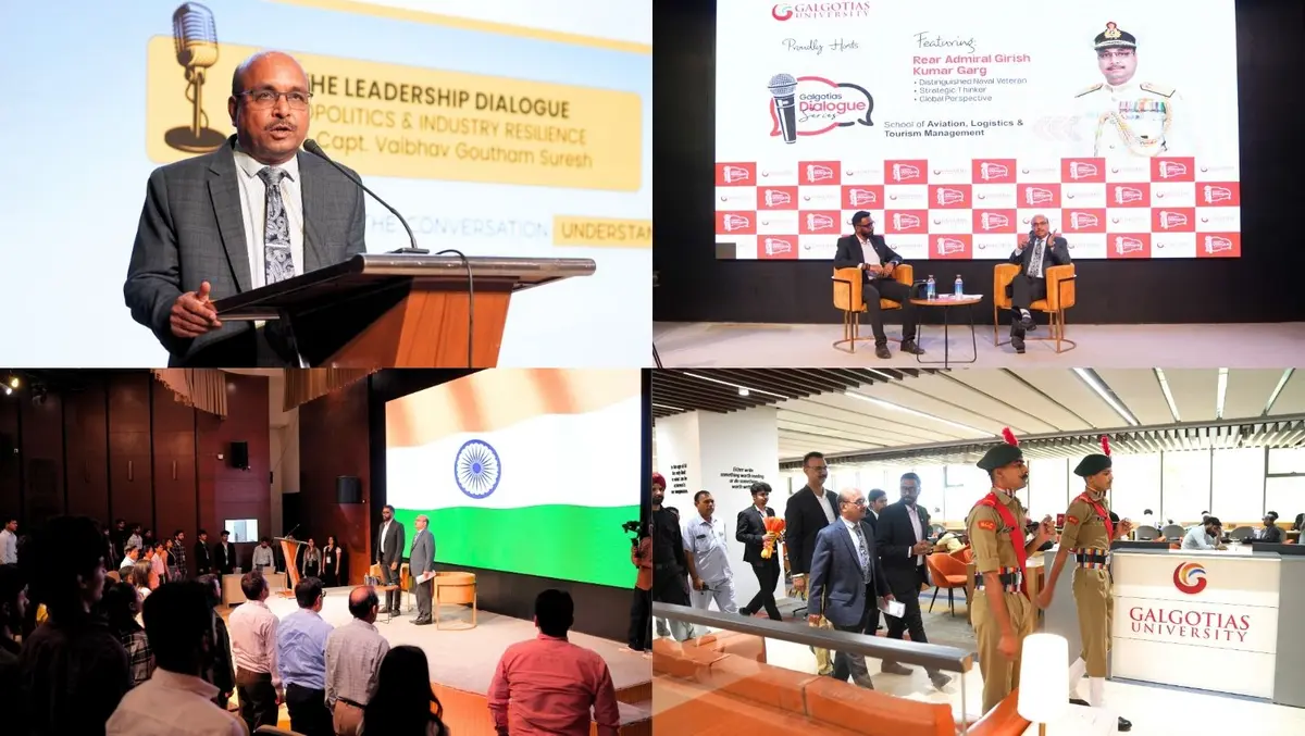 Rear Admiral Garg discusses maritime security at Galgotias